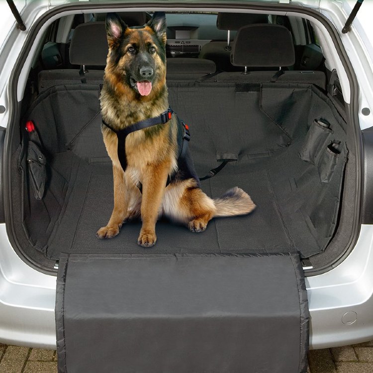 Защитная накидка в багажник авто для собак Car Safe Deluxe (Карли-Фламинго)