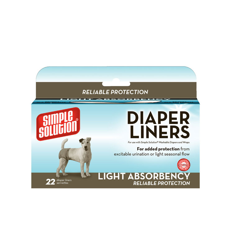 Disposable Diaper Liners Light Flow Гигиенические прокладки для собак надежная защита по 22 шт (Симпл Солюшен)