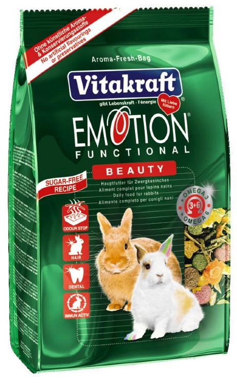 Корм для кроликов Emotion Beauty, 600 г (Витакрафт)