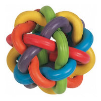 Плетеный разноцветный мяч игрушка для собак Ball Colors (Карли-Фламинго)