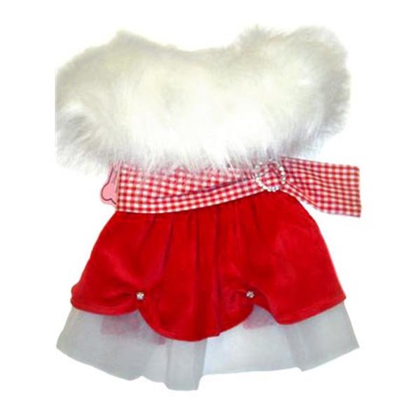 Одежда для собак новогоднее платье Santa Dress (Манки Дейз)