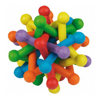 Разноцветный плетеный мяч игрушка-атом для собак Atom Colored (Карли-Фламинго)