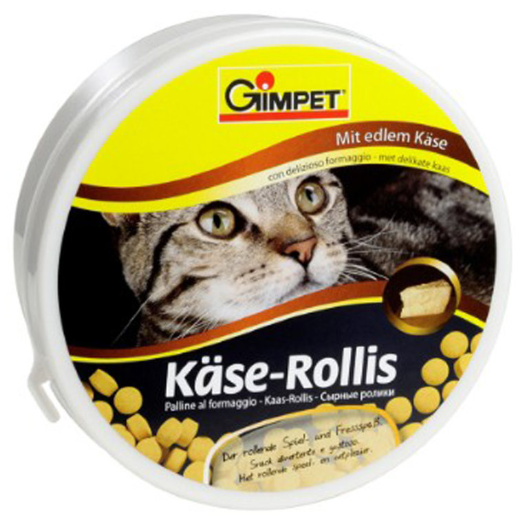 Таблетки сырные общеукрепляющий комплекс витаминов для котов (Джимпет)