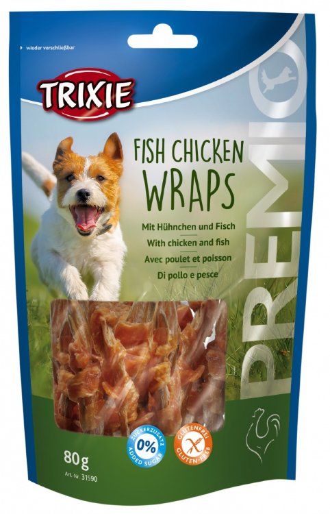 Лакомство для собак PREMIO Fish Chicken Wraps рыба/курица 80 г (Трикси)