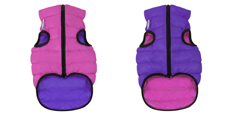 Курточка двухсторонняя AiryVest, розово-фиолетовая