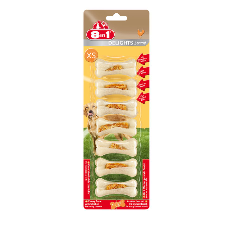 Кость прочная с куриным мясом Strong XS (7шт) (8в1)