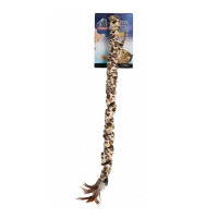 Игрушка для кошек, удочка дразнилка леопардовый хвост Leopard Fishing Rod (Карли-Фламинго)
