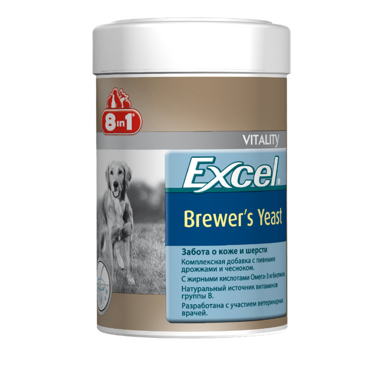 Excel Brewers Yeast для собак 780 таблеток (8в1)