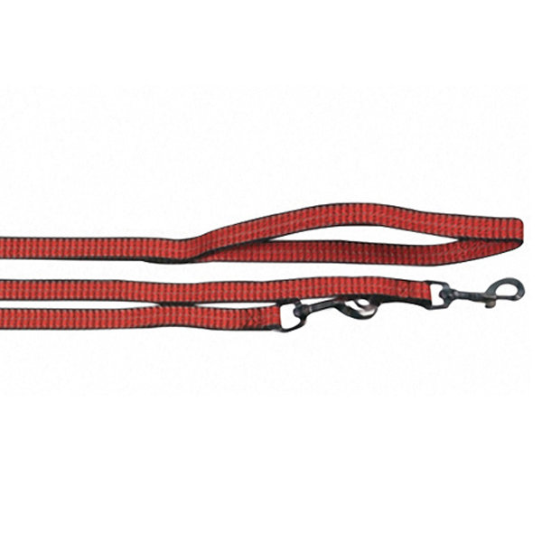 Поводок перестежка для собак, 2 карабина, Training Lead Q3 Red (Карли-Фламинго)