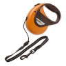 Поводок рулетка для собак до 12 кг, с ручкой и кнопкой блокировки, светоотражающий шнур 8 м DogxToGo Cord (Карли-Фламинго)