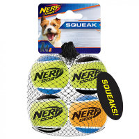 Игрушка NERF Squeak 4 шт мячики маленькие для собак