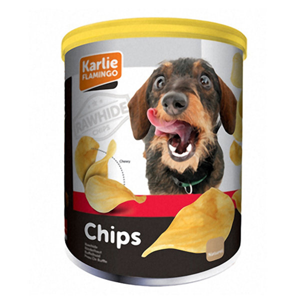 Натуральные чипсы для собак, жевательное лакомство Chips Natural (Карли-Фламинго)