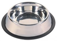 Миска металлическая на резине для собак (Трикси)